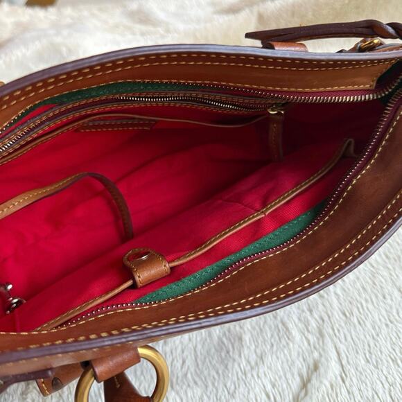 Dooney & Bourke Florentine Leather Satchel Saddle Shoulder Bag Quiet Luxury - Picture 9 of 16